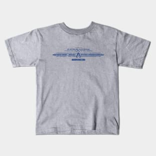 Alliance Navy Athletic Dept. [Blue Distressed] Kids T-Shirt